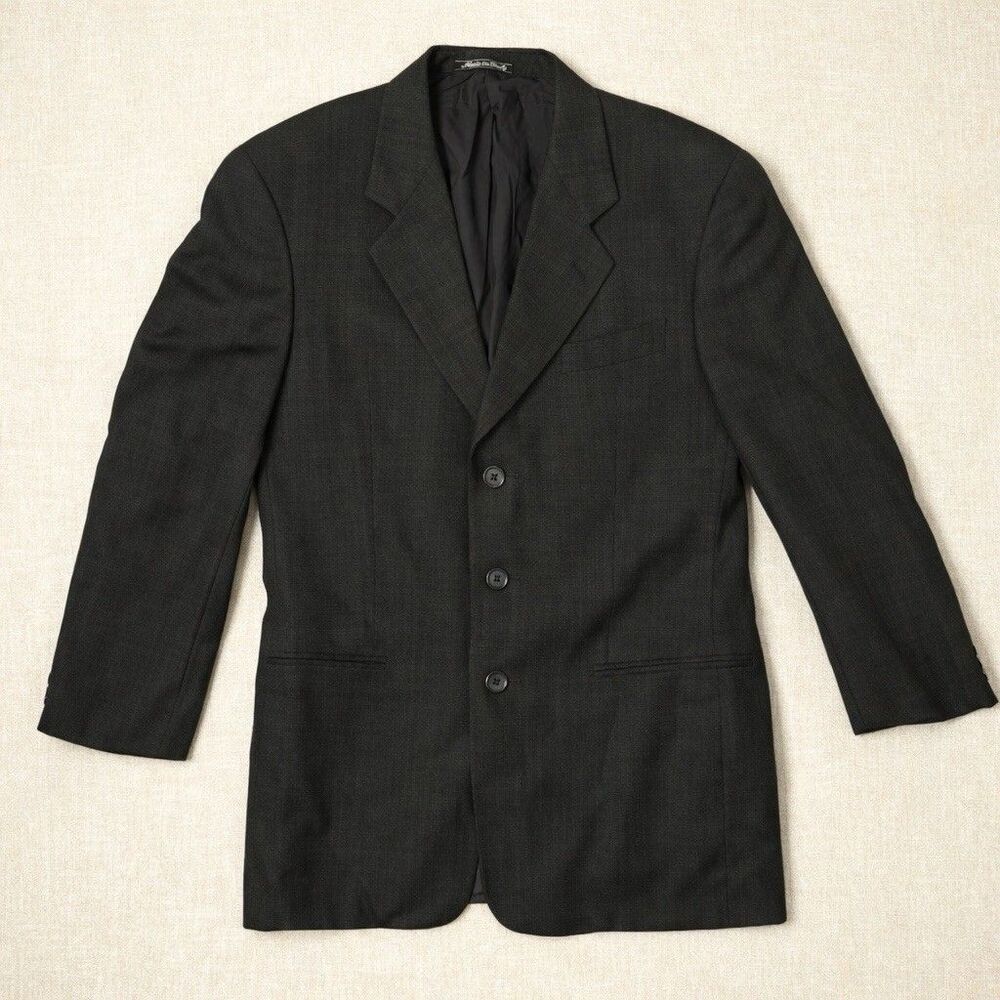 Giorgio Armani Le Collezioni Gray Sport Wool Coat Blazer 44R Made in Italy BOYDS